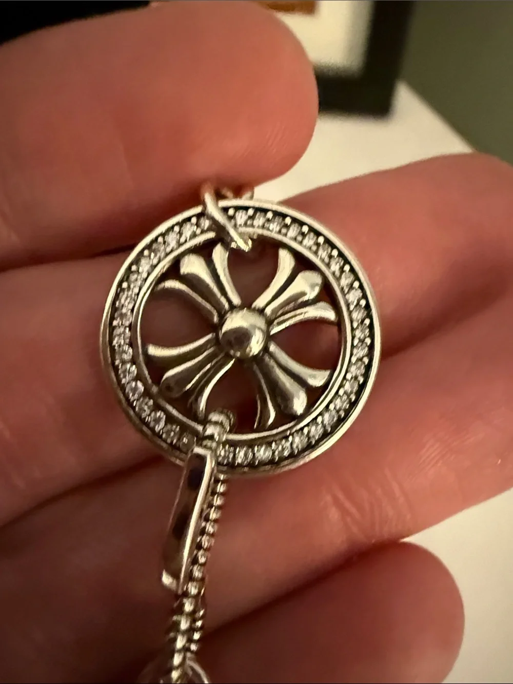 Chrome Hearts Silver Sword Pendant Necklace